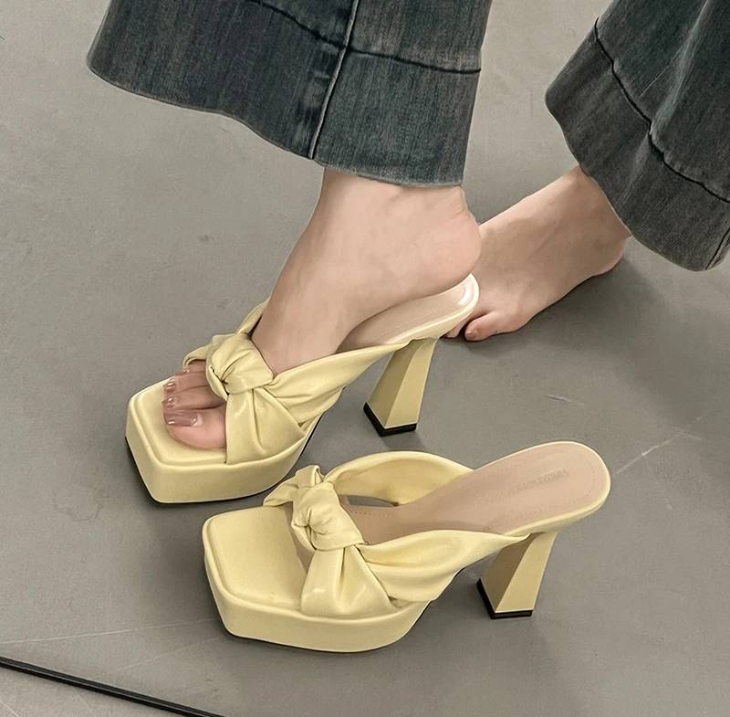 Elegant Butterfly-knot Open Toe Platform Nightclub High Heel Sandals