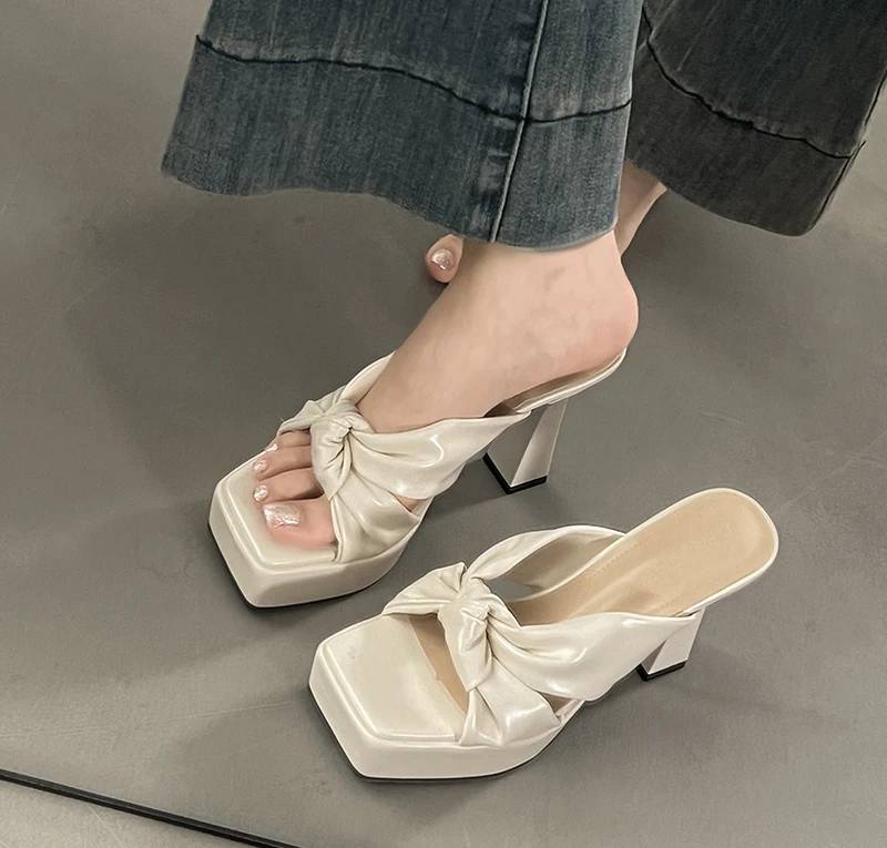 Elegant Butterfly-knot Open Toe Platform Nightclub High Heel Sandals