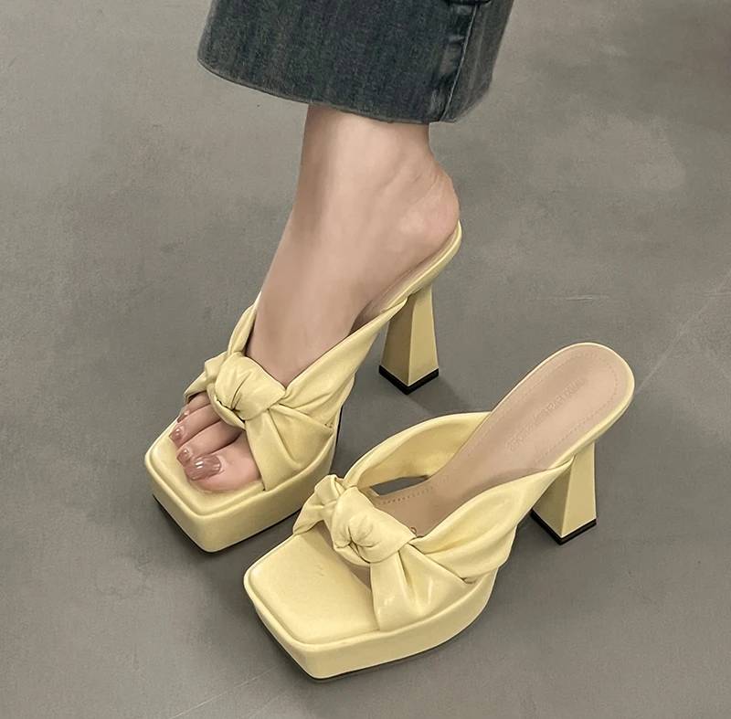 Elegant Butterfly-knot Open Toe Platform Nightclub High Heel Sandals
