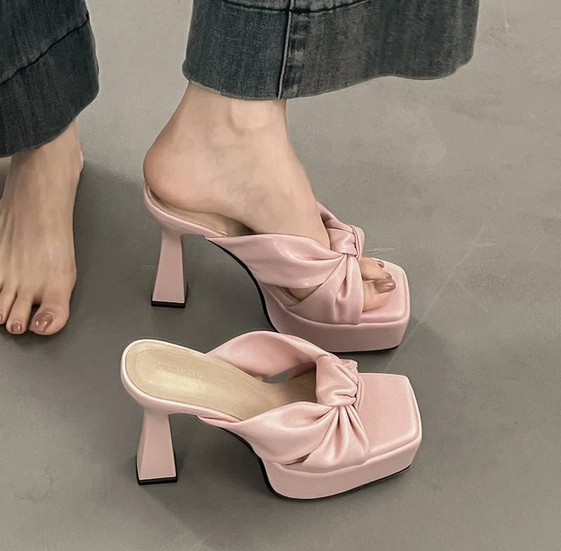 Elegant Butterfly-knot Open Toe Platform Nightclub High Heel Sandals