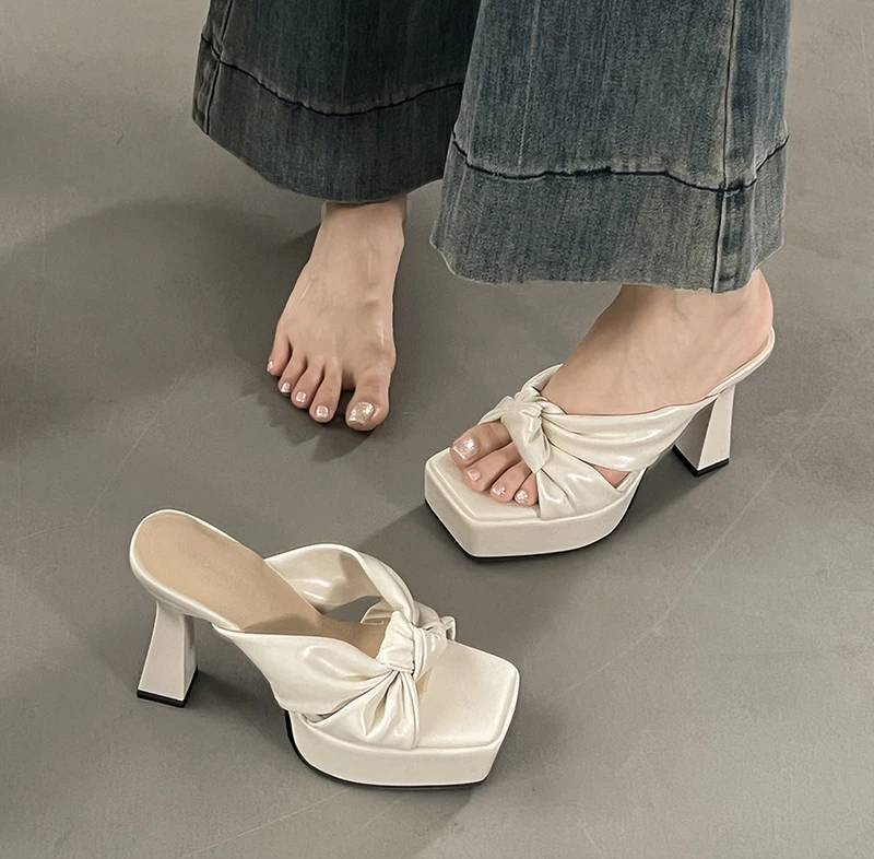 Elegant Butterfly-knot Open Toe Platform Nightclub High Heel Sandals