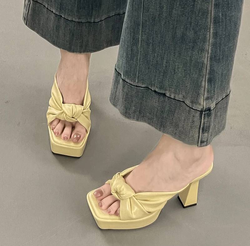 Elegant Butterfly-knot Open Toe Platform Nightclub High Heel Sandals