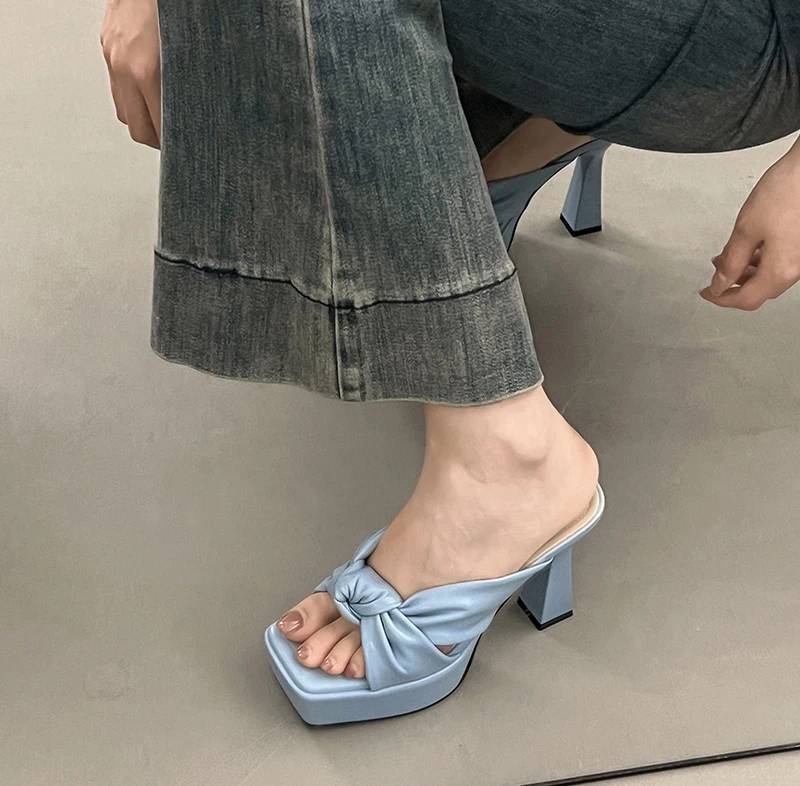 Elegant Butterfly-knot Open Toe Platform Nightclub High Heel Sandals