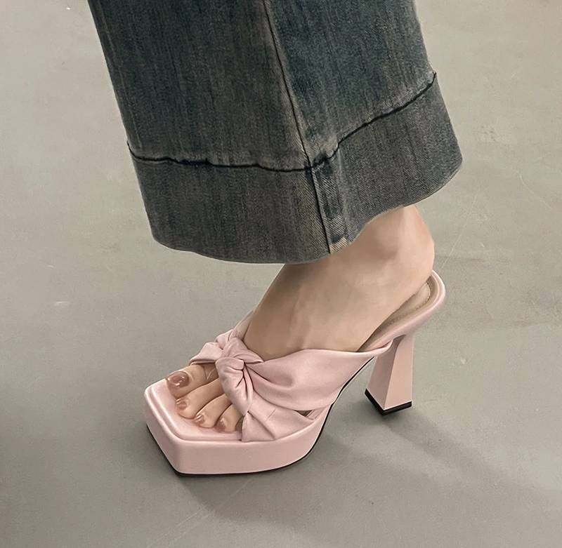 Elegant Butterfly-knot Open Toe Platform Nightclub High Heel Sandals