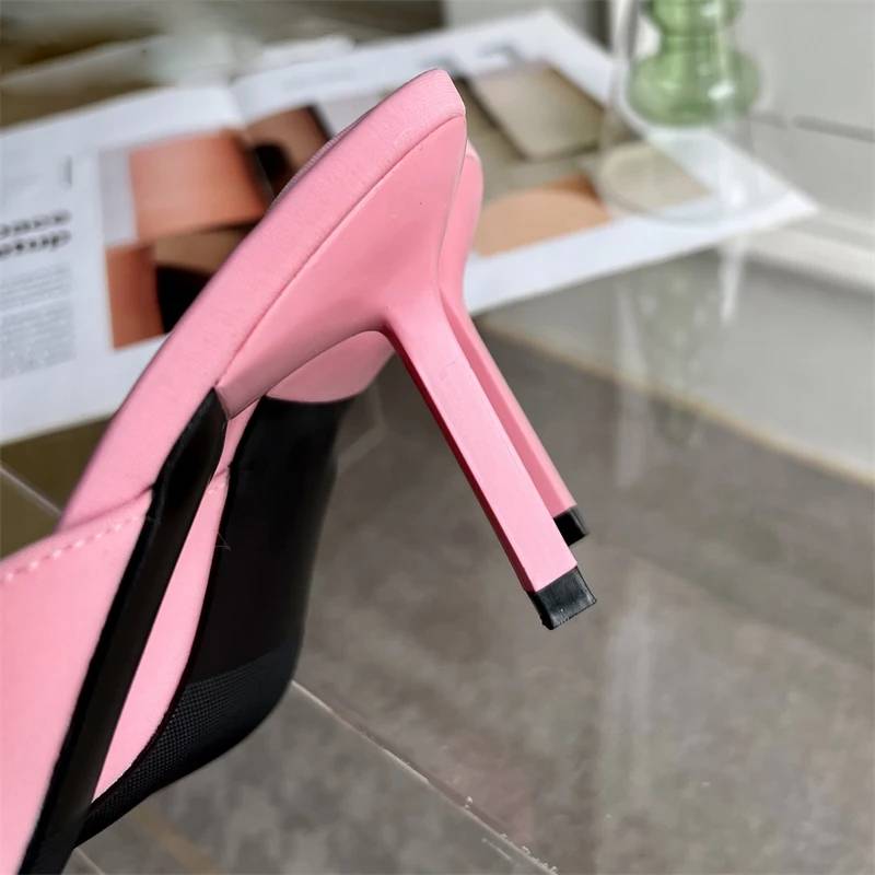 Elegant Butterfly-knot Satin Slip On Thin High Heel Sandal