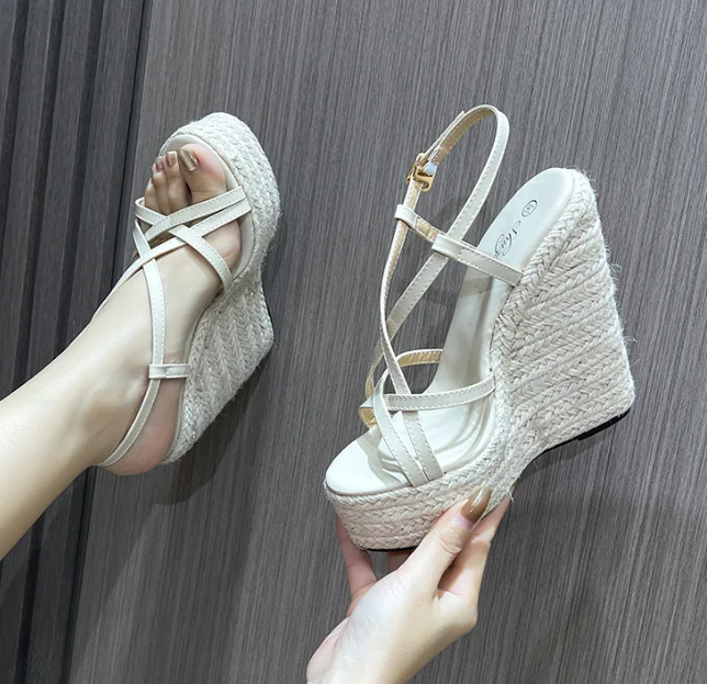Elegant Comfort Wedges Catwalk Show Platform High Heels