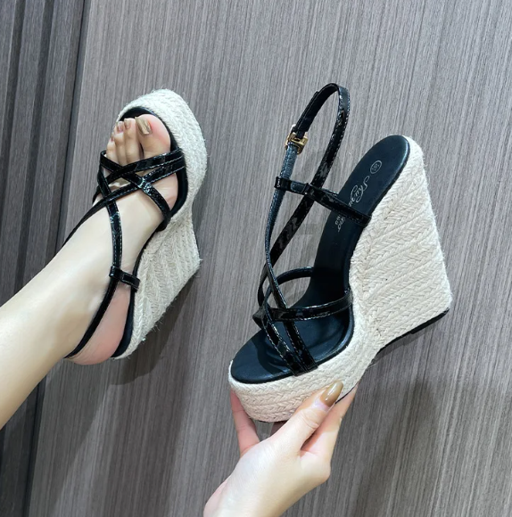 Elegant Comfort Wedges Catwalk Show Platform High Heels