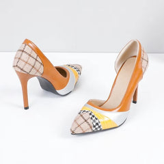 Elegant Comfortable Mixed Pointed Toe Super High Thin Heels
