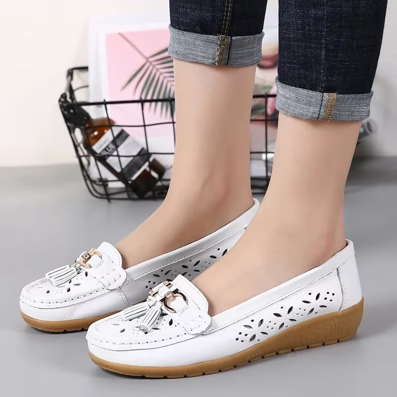 Elegant Formal Light Cut Square Party Low Heeled Shoes