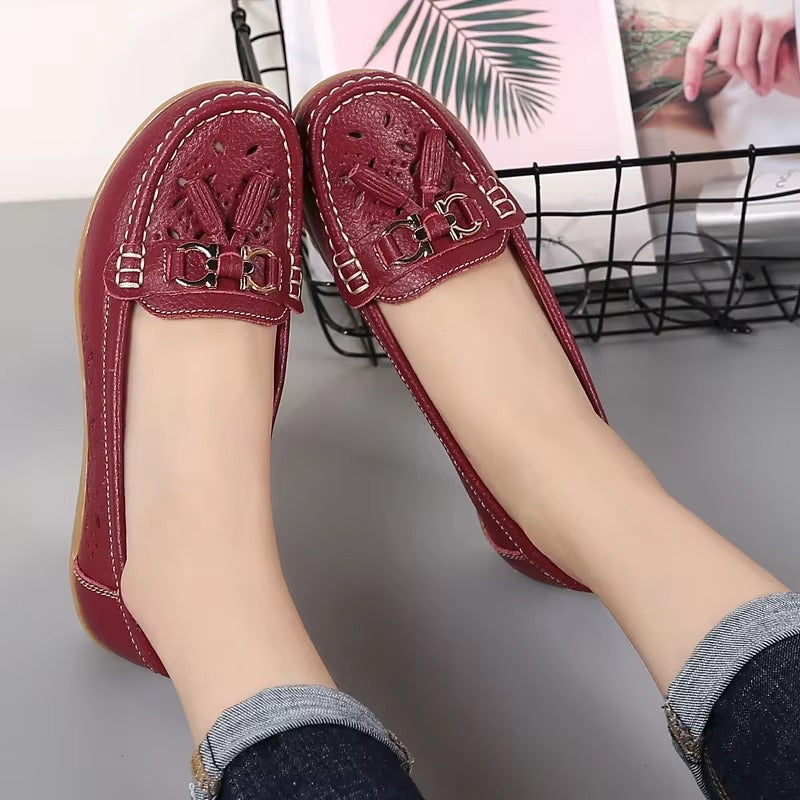Elegant Formal Light Cut Square Party Low Heeled Shoes