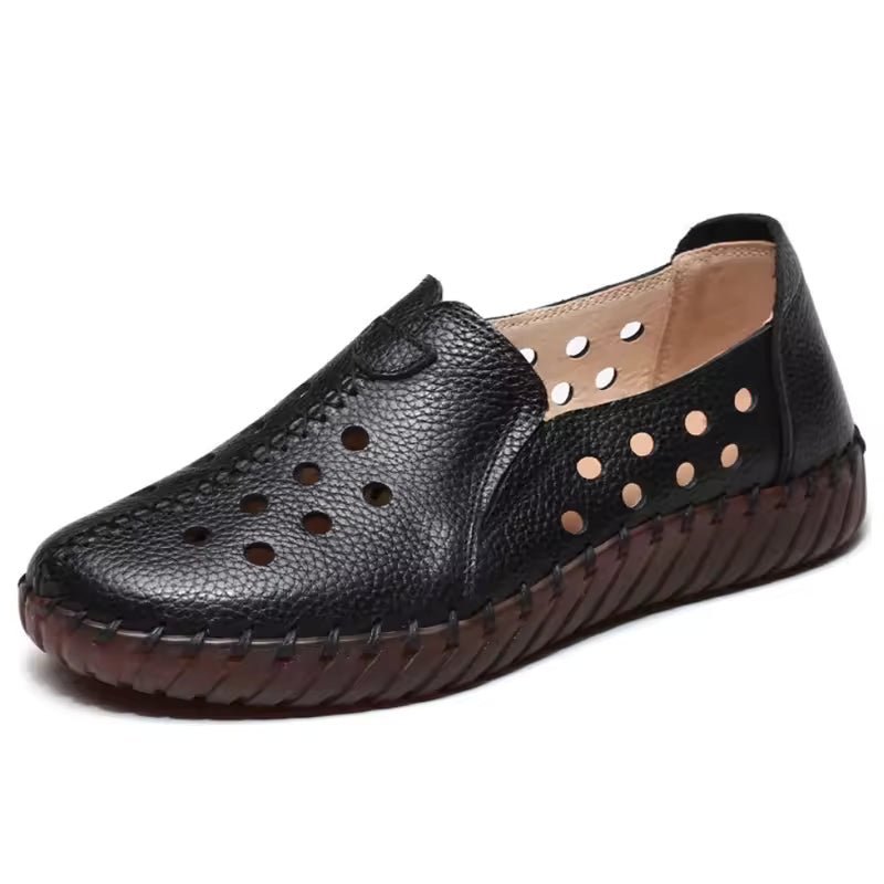 Elegant Genuine Leather Driving Moccasins Ballet Loafers