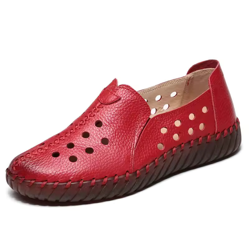 Elegant Genuine Leather Driving Moccasins Ballet Loafers
