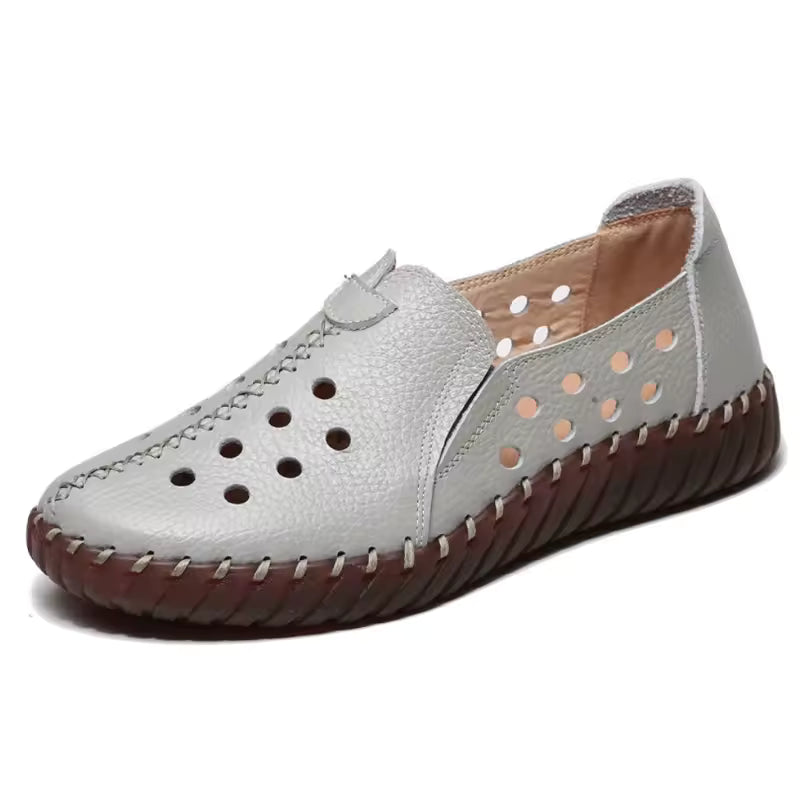 Elegant Genuine Leather Driving Moccasins Ballet Loafers