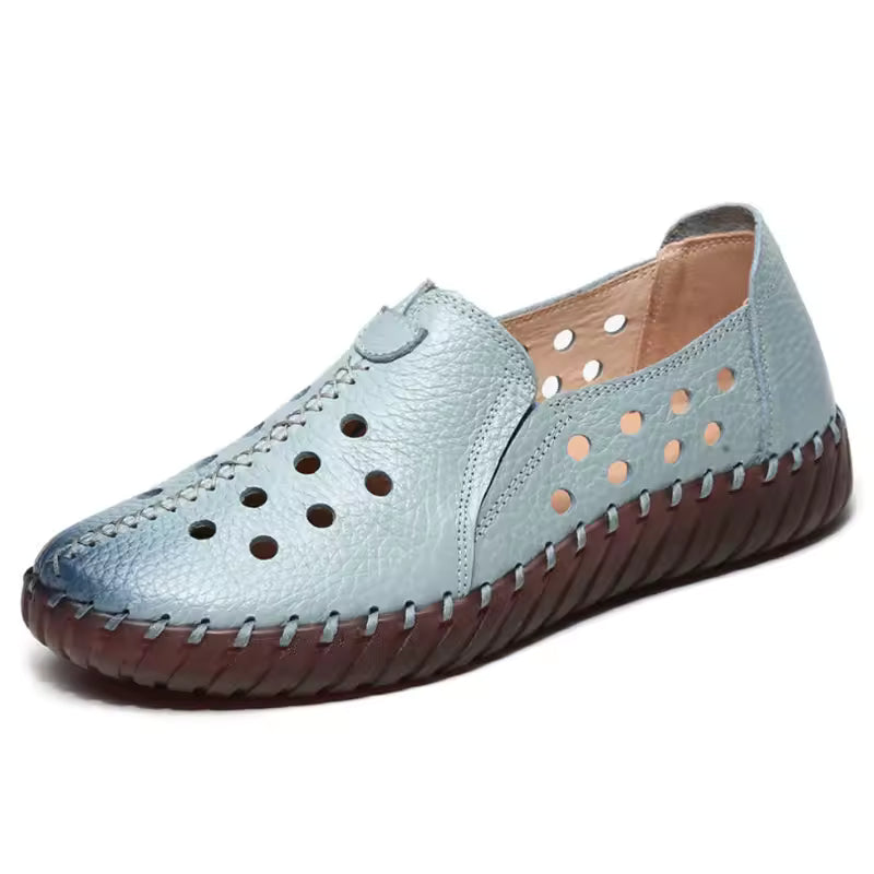 Elegant Genuine Leather Driving Moccasins Ballet Loafers