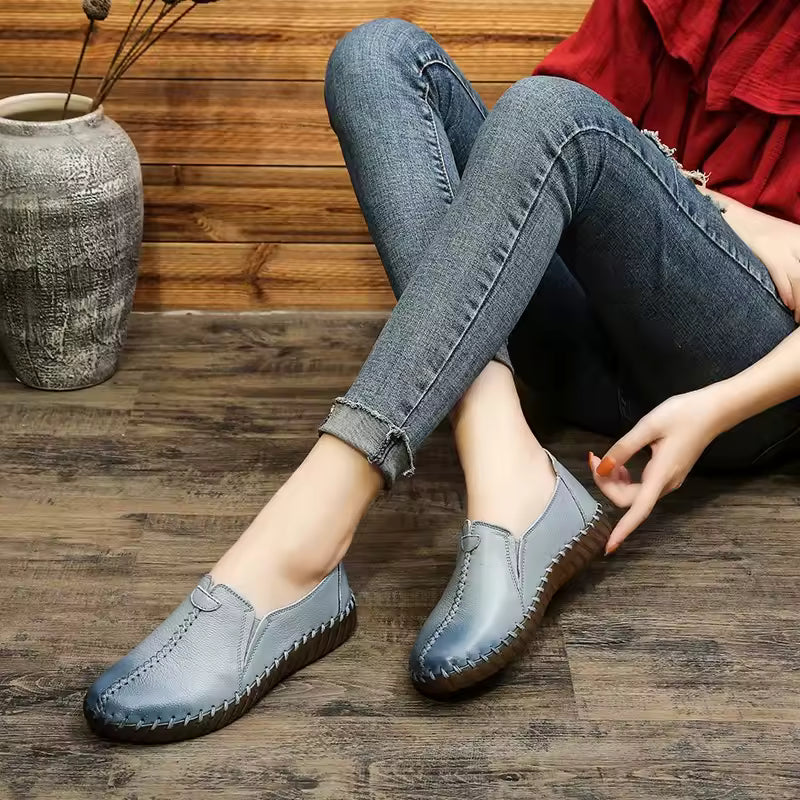 Genuine Leather Ballet Flats