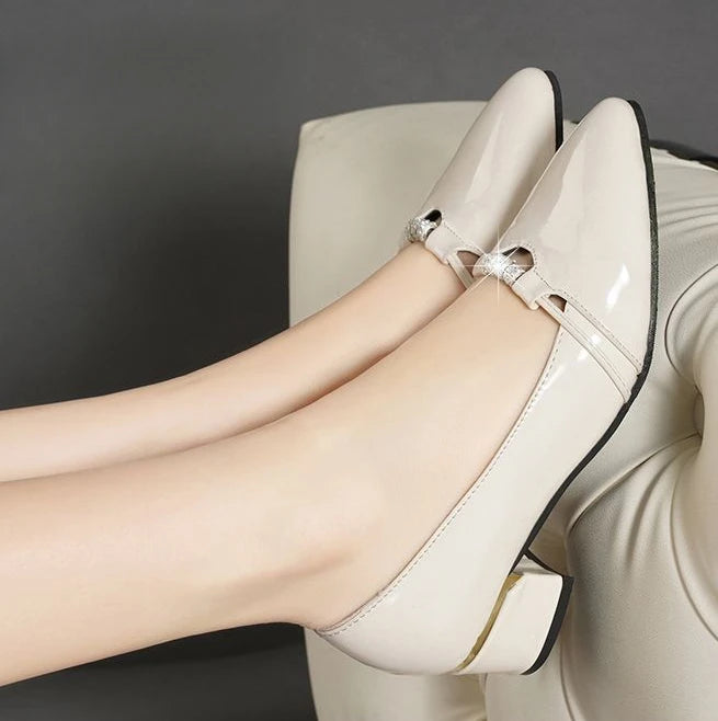 Elegant High Quality Pointed Toe With Medium High Heels Pumps