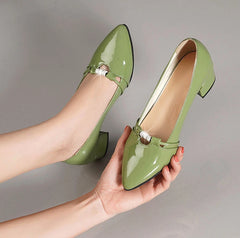 Elegant High Quality Pointed Toe With Medium High Heels Pumps