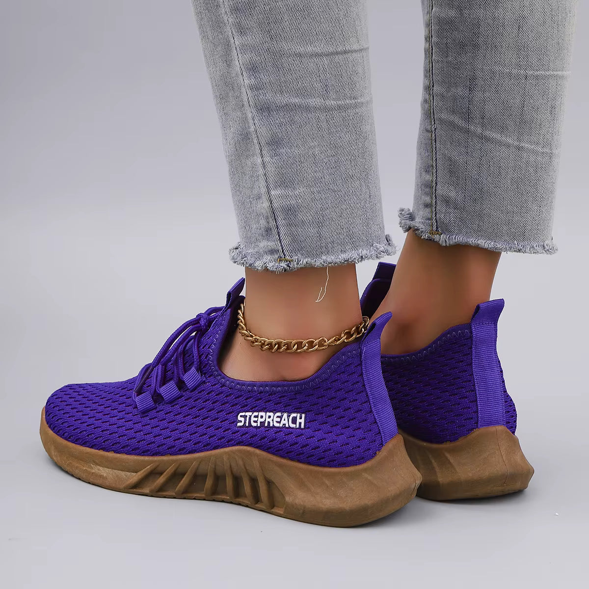 Elegant Lace up Comfortable Breathable Lightweight Sports Shoes