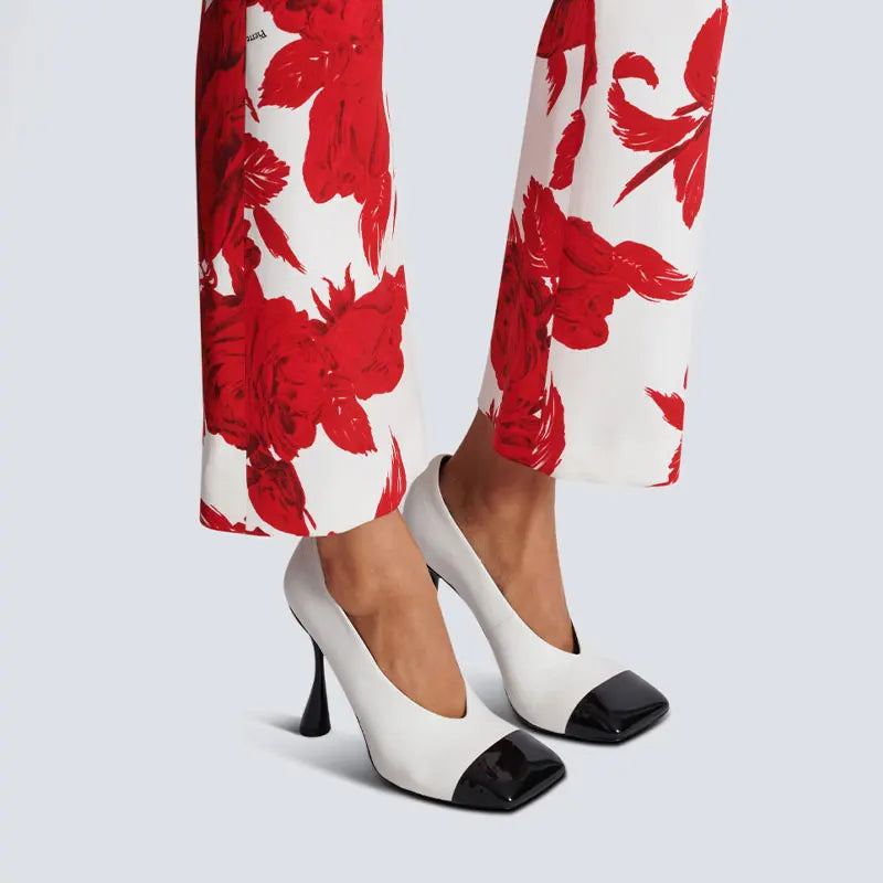 Lacquer Leather Wedding Party Square Headed Thin High Heels