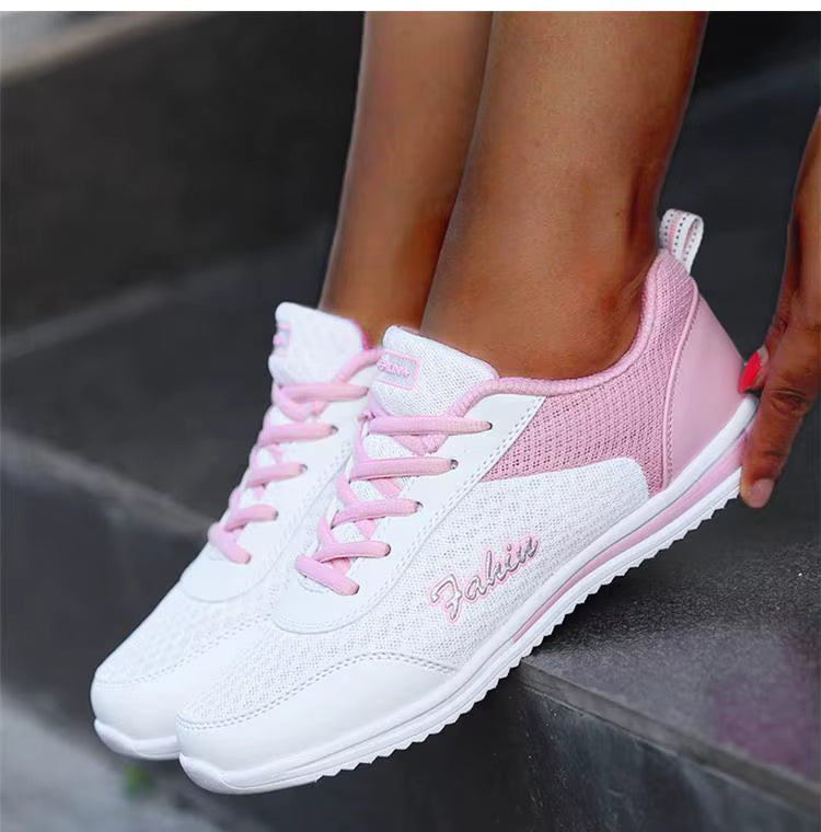 Elegant Mesh Trainers Platform Mixed colors Chunky Shoes