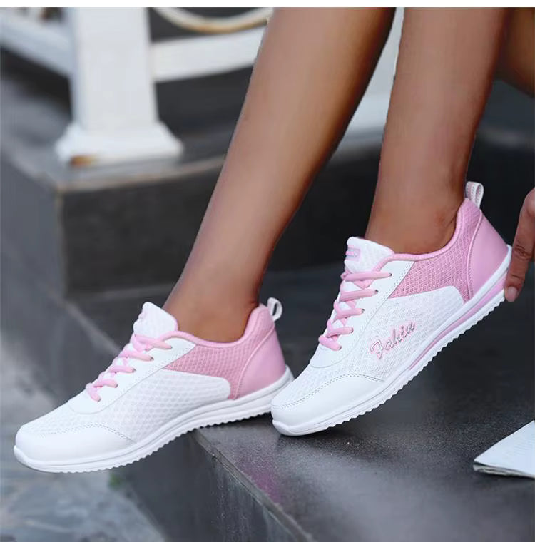 Elegant Mesh Trainers Platform Mixed colors Chunky Shoes