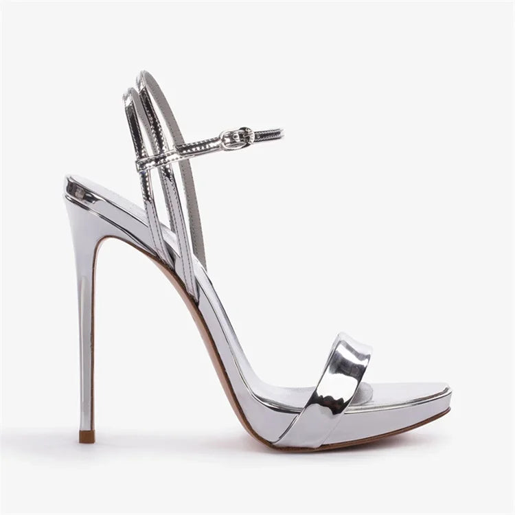 Elegant Open Toes Versatile Waterproof Platform Super High Heels