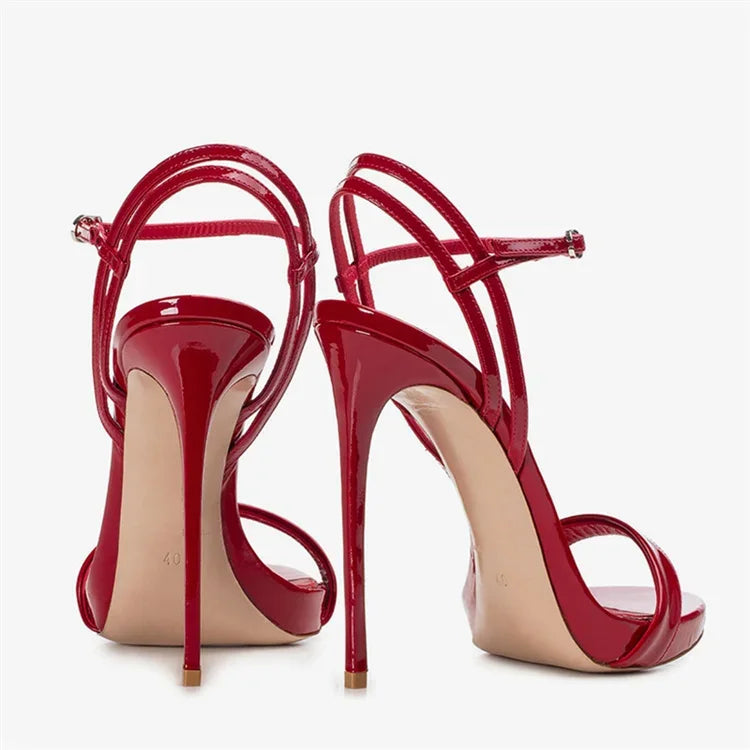Elegant Open Toes Versatile Waterproof Platform Super High Heels