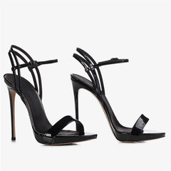 Elegant Open Toes Versatile Waterproof Platform Super High Heels