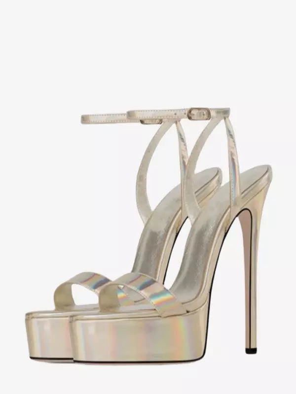 Elegant Platform Solid Color Street Wear Open Toe High Heel
