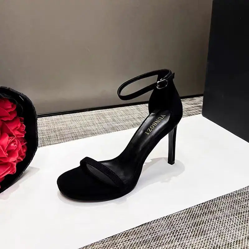 Elegant Platform Waterproof Stiletto Open-Toe Ultra-High Heels Pumps