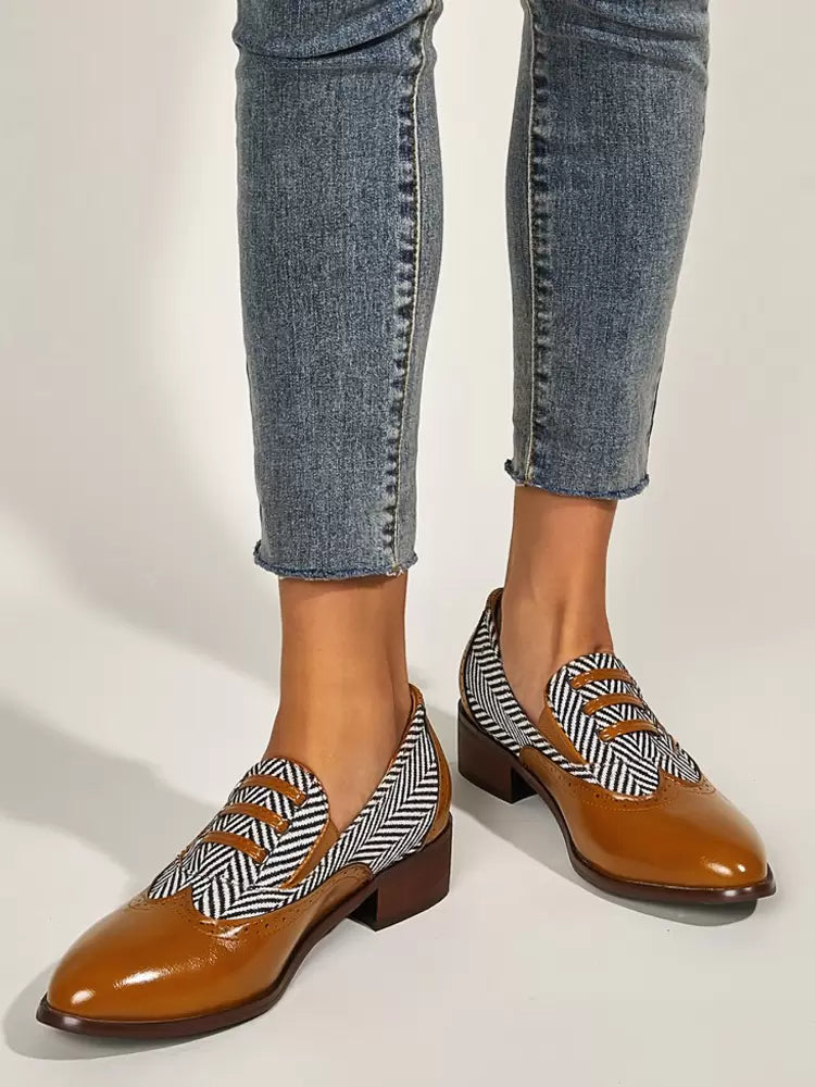 Elegant Round Toe Polyurethane Daily Casual Puppy Heel