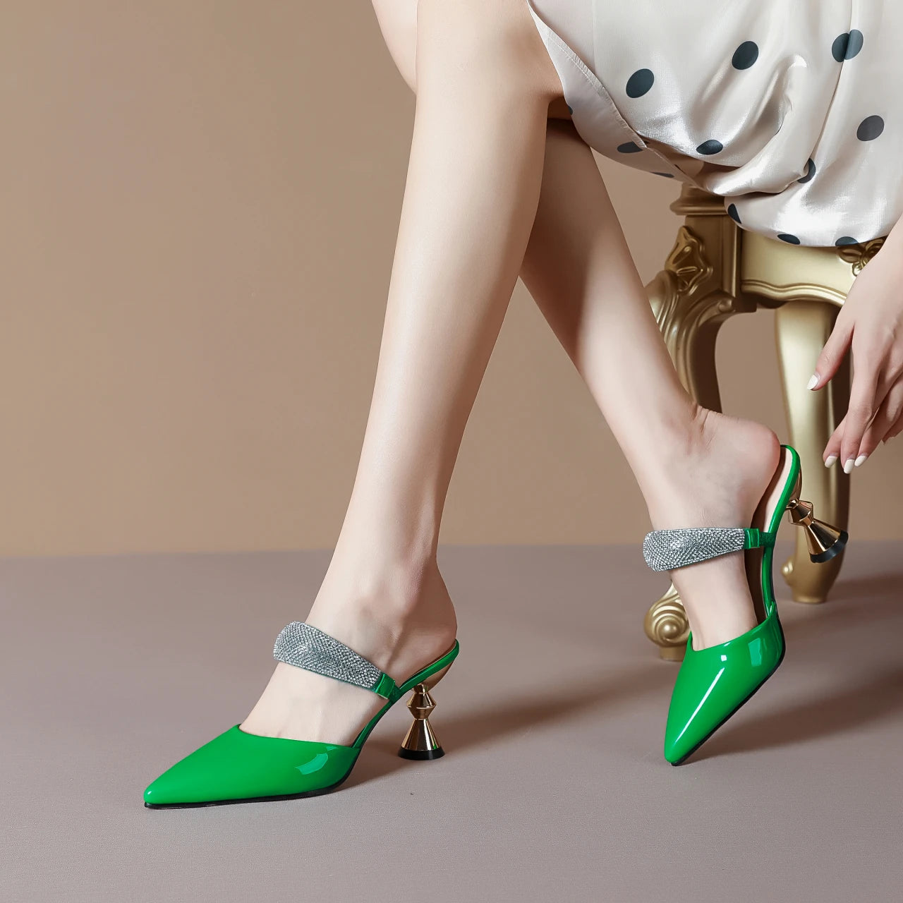 Elegant Round Toe Strange Style High Heels Outdoor Shoes Sandals