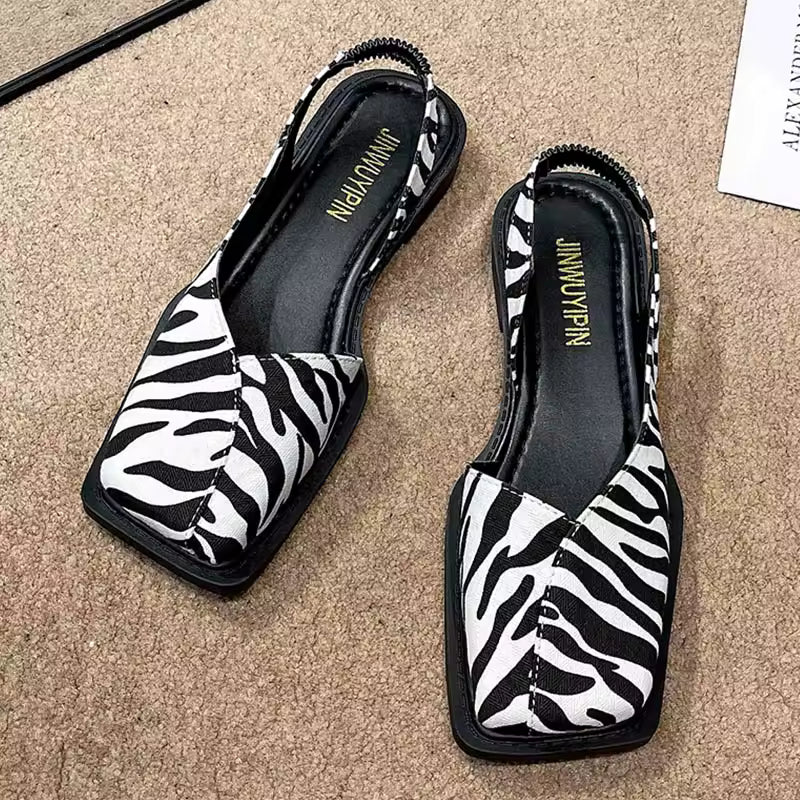 Elegant Sewing Not above Ankle Low Heels Sandals Slip On Sandals
