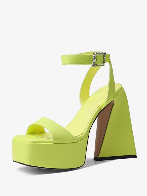 Elegant Square Toe Chunky Heel