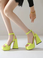 Elegant Square Toe Chunky Heel