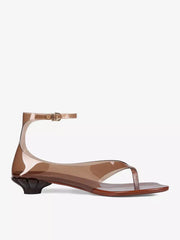 Elegant PVC Transparent Thong Designed Flip Flop Heels Sandals