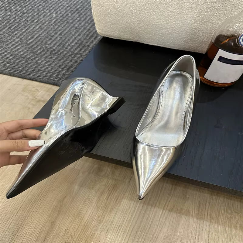 Elegant Wedding Banquet Pointed Toe Wedges High Heels Sandals