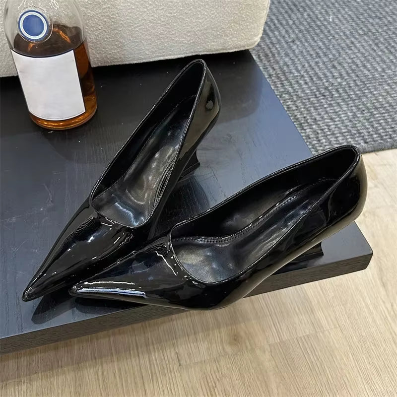 Elegant Wedding Banquet Pointed Toe Wedges High Heels Sandals