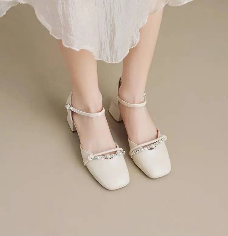 Elegant Wedge Artificial Leather Fish Mouth High Heels Sandals