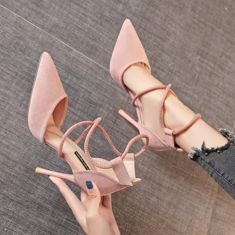 Elegant hallow Pointed Single Newest Style High Heels