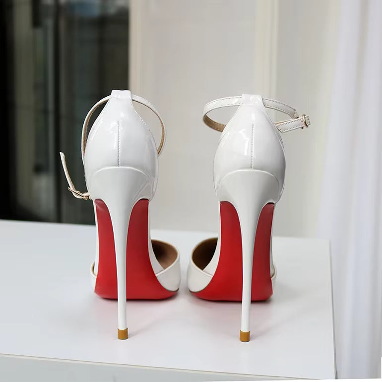 Elegant straight strap for professional patent leather comfortable shoes
