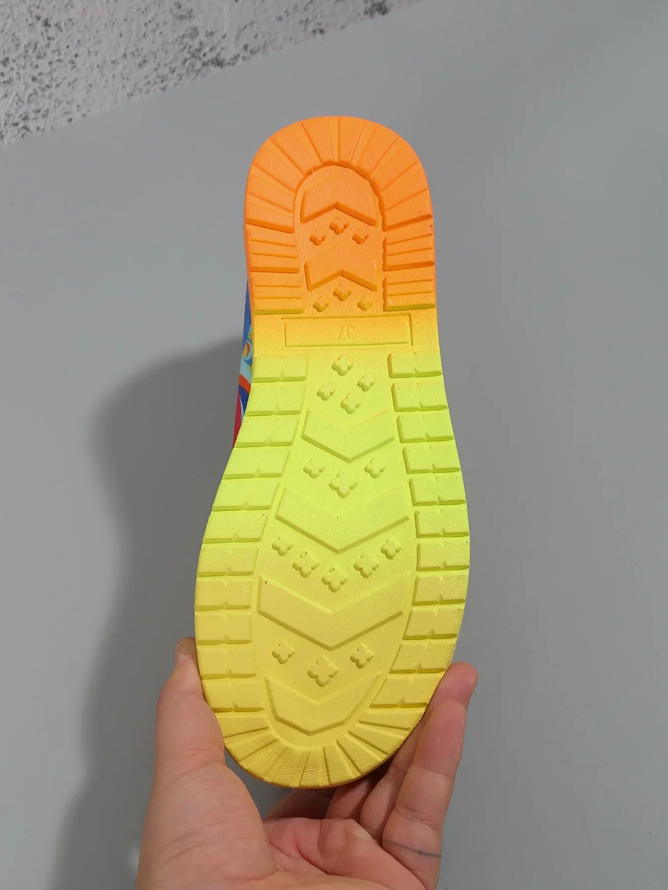 Ethnic Rainbow Canvas Casual Round Toe Print Lace-up Daily Flat Shoes