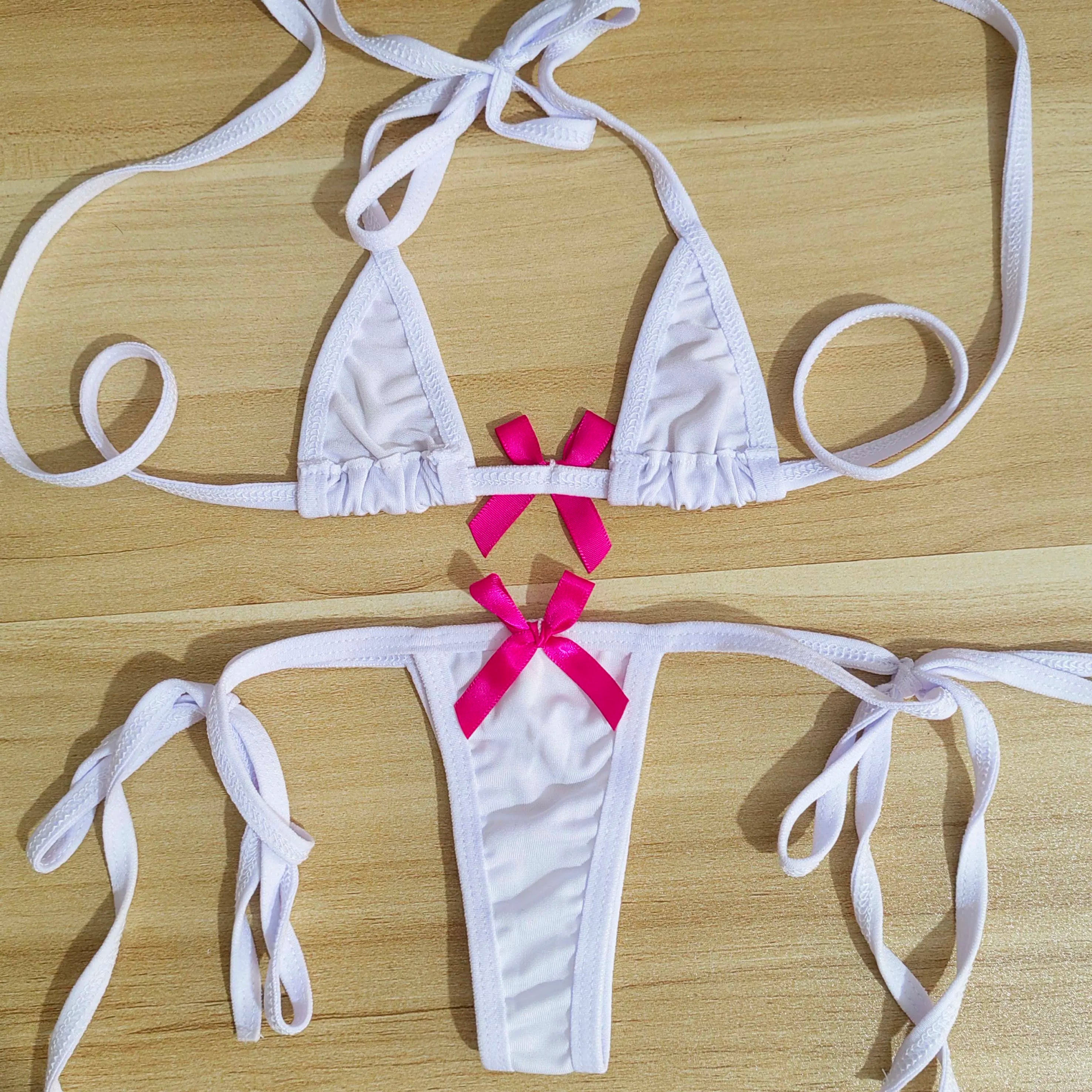 European and American cross-border new sports bikini mini erotic underwear swimsuit set