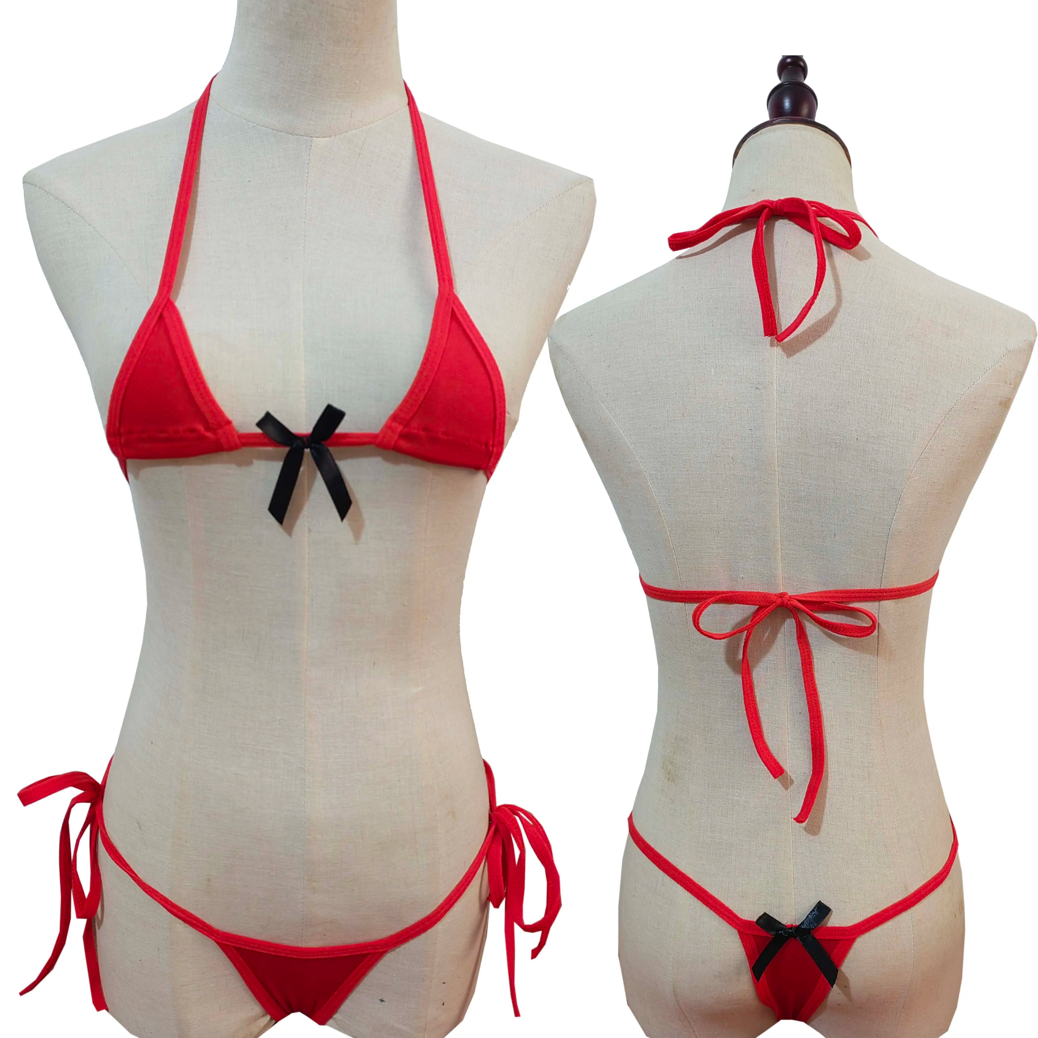 European and American cross-border new sports bikini mini erotic underwear swimsuit set