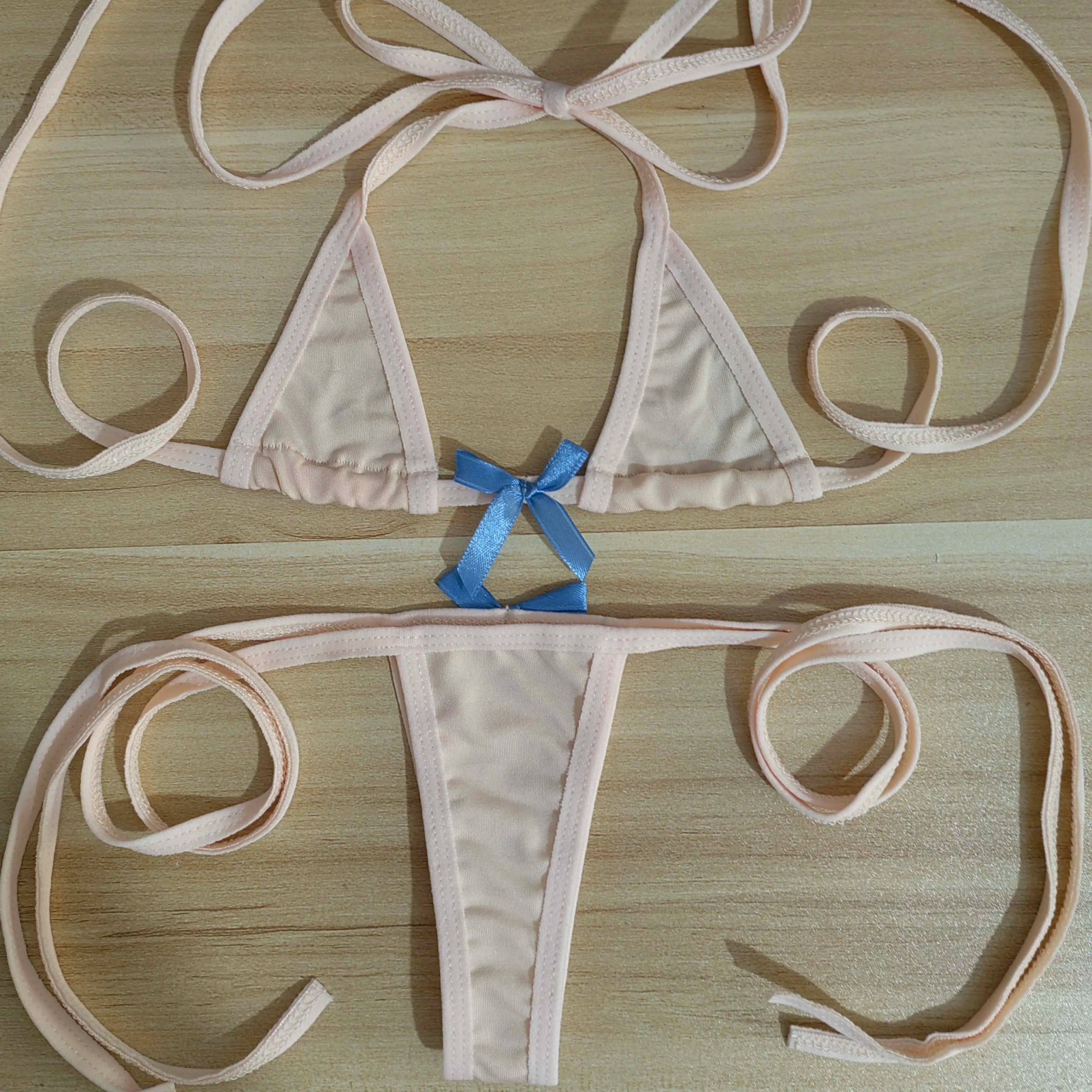 European and American cross-border new sports bikini mini erotic underwear swimsuit set