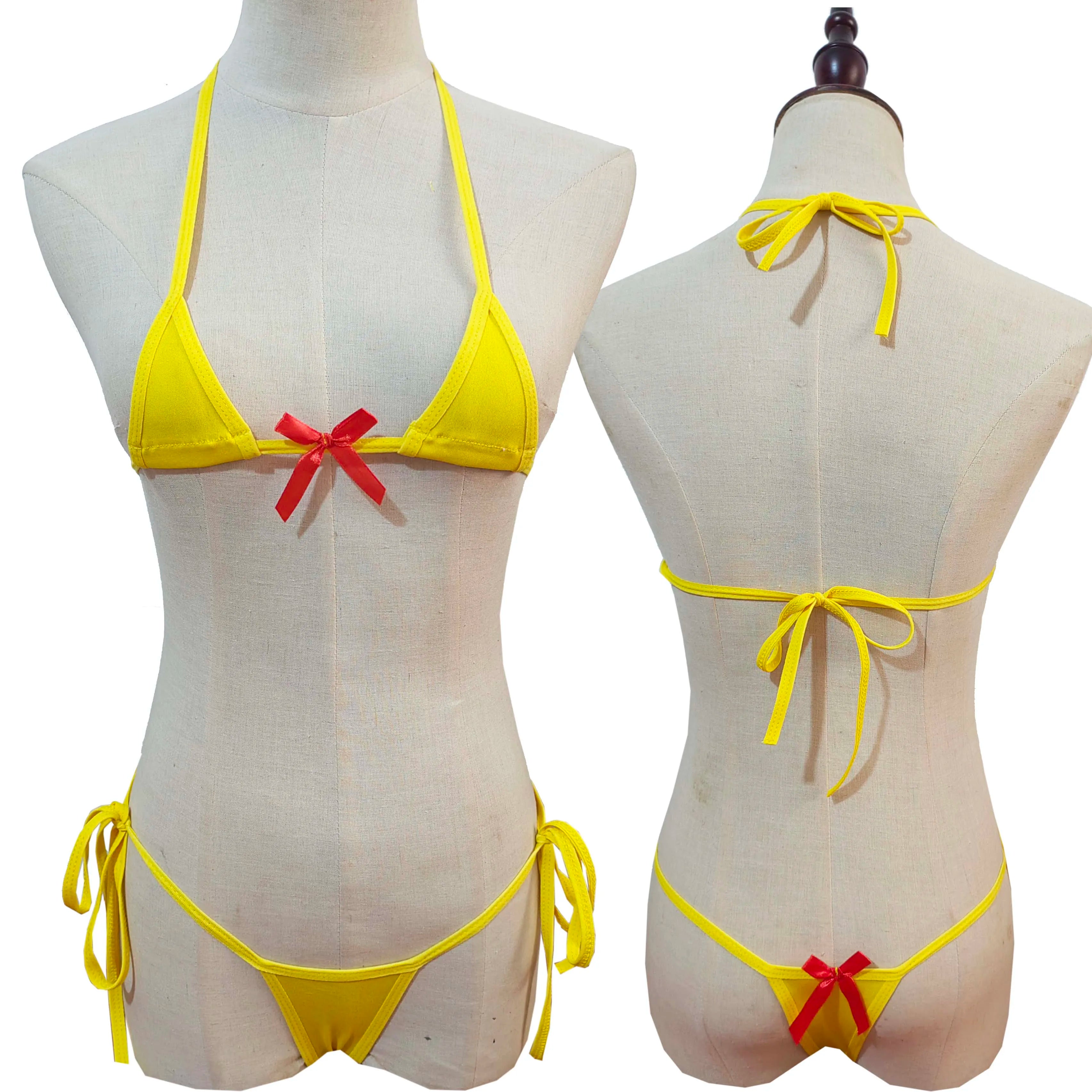 European and American cross-border new sports bikini mini erotic underwear swimsuit set