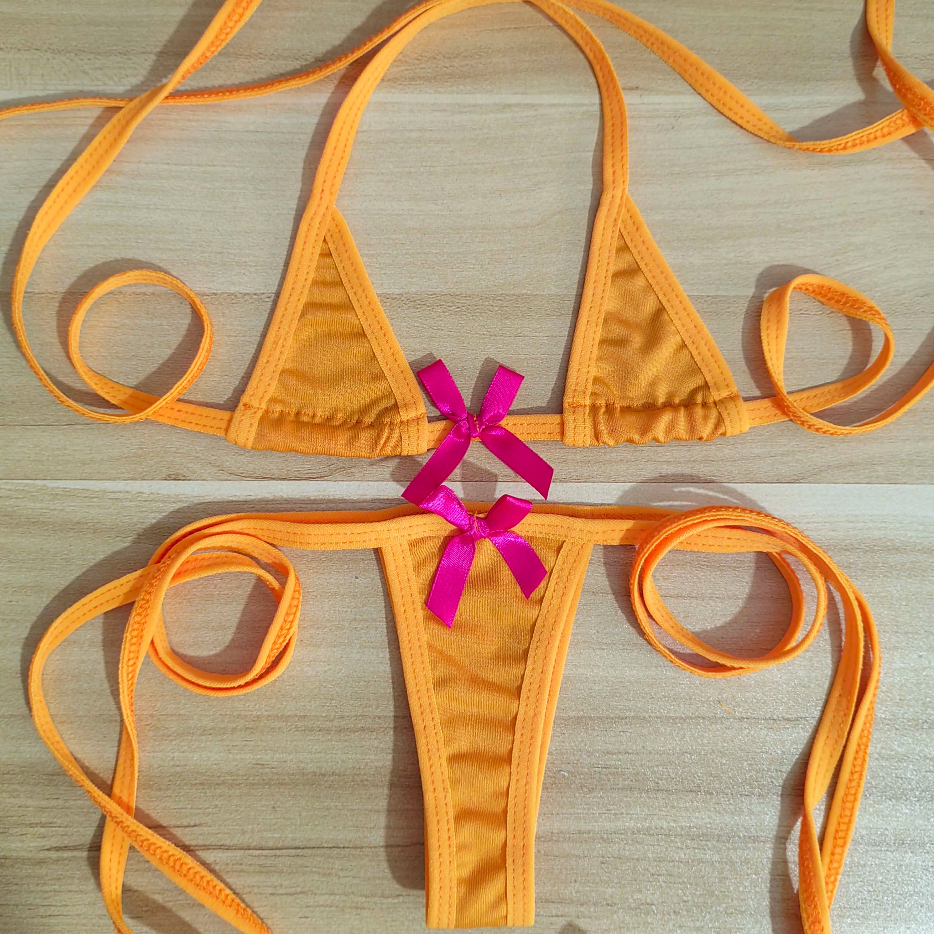 European and American cross-border new sports bikini mini erotic underwear swimsuit set
