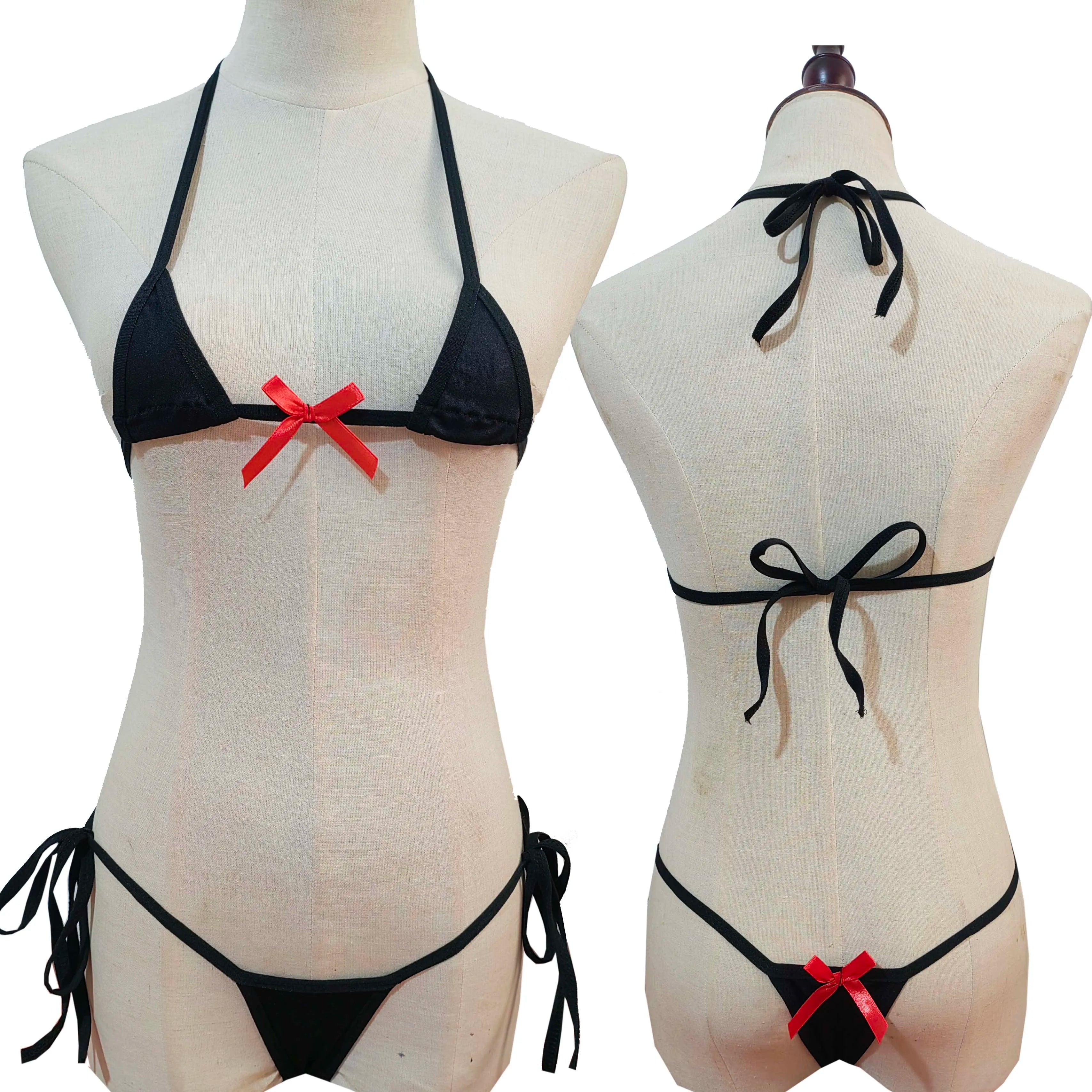 European and American cross-border new sports bikini mini erotic underwear swimsuit set