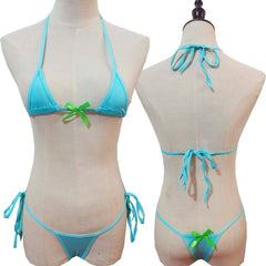 European and American cross-border new sports bikini mini erotic underwear swimsuit set