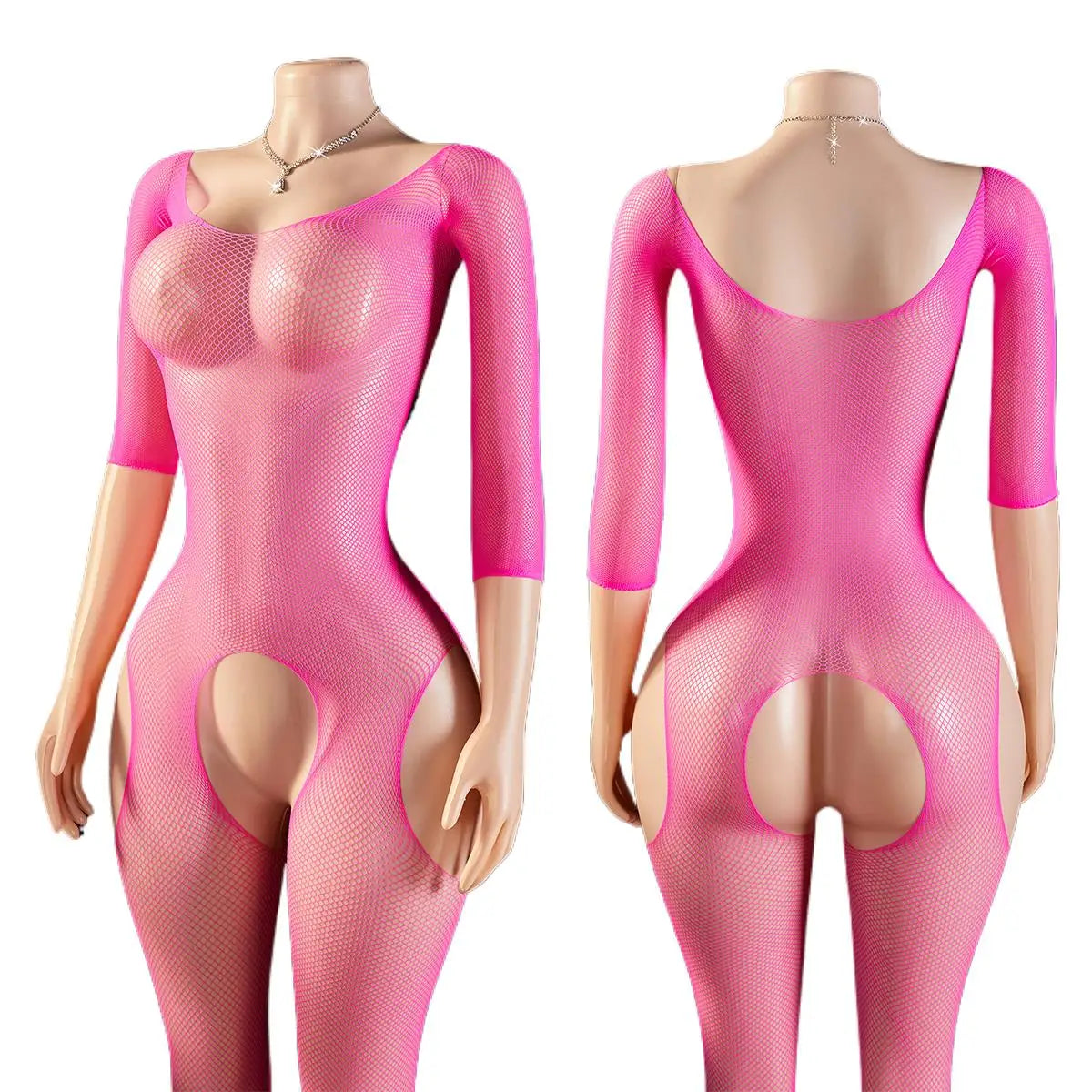 Exotic Halter Fishnets Bodystocking Tight Sheer Pantyhose Crotchless Erotic Costumes Porn Transparent Bodysuits